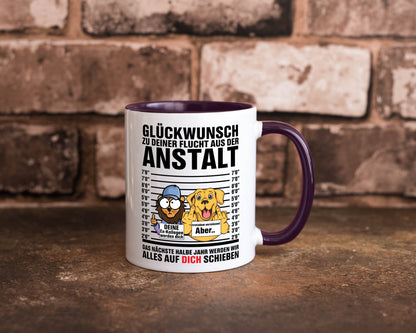 Glückwunsch zu deiner Flucht | Abschiedgeschenk v3 Geschenk Humor Geschenkidee
