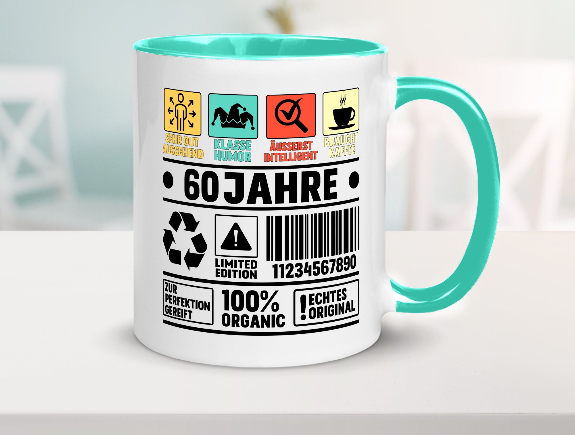 60. Geburtstag | 60 Jahre Humor Limited Edition Geschenkidee Tasse
