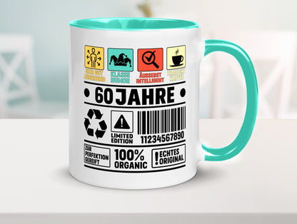 60. Geburtstag | 60 Jahre Humor Limited Edition Geschenkidee Tasse
