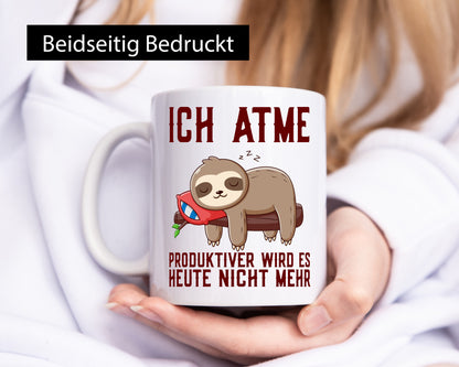 Ich atme | Faultier Faulpelz unproduktiv Schlafen Humor Tierliebhaber