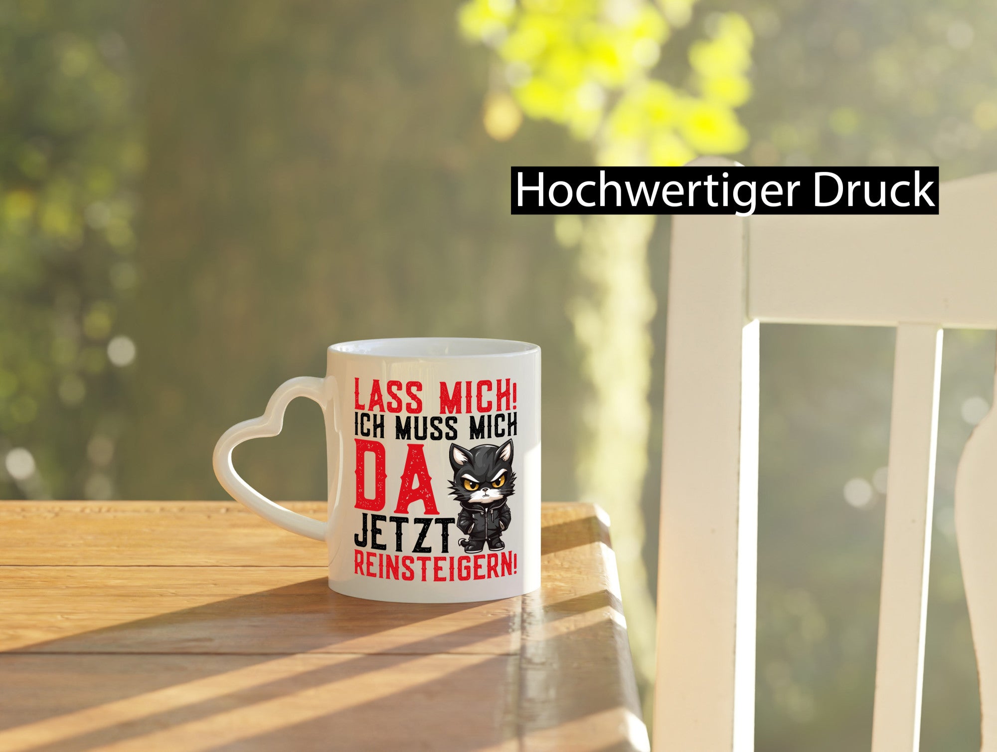 Lass mich! | Katze Wütende Geschenkidee Tierliebhaber Humor Tasse
