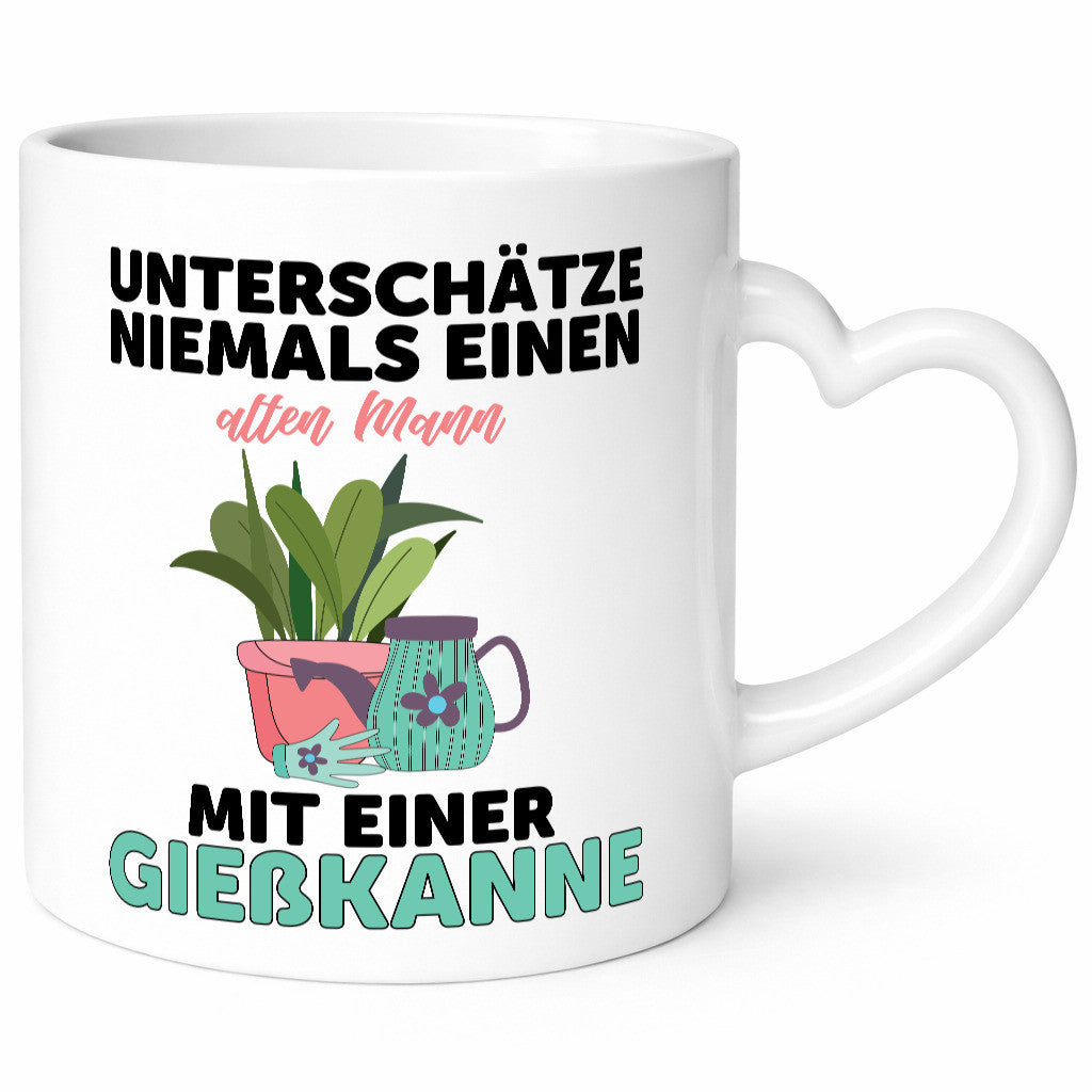 Niemals Mann mit Gießkanne unterschätzen | Blumen lustiger Spruch Geschenk