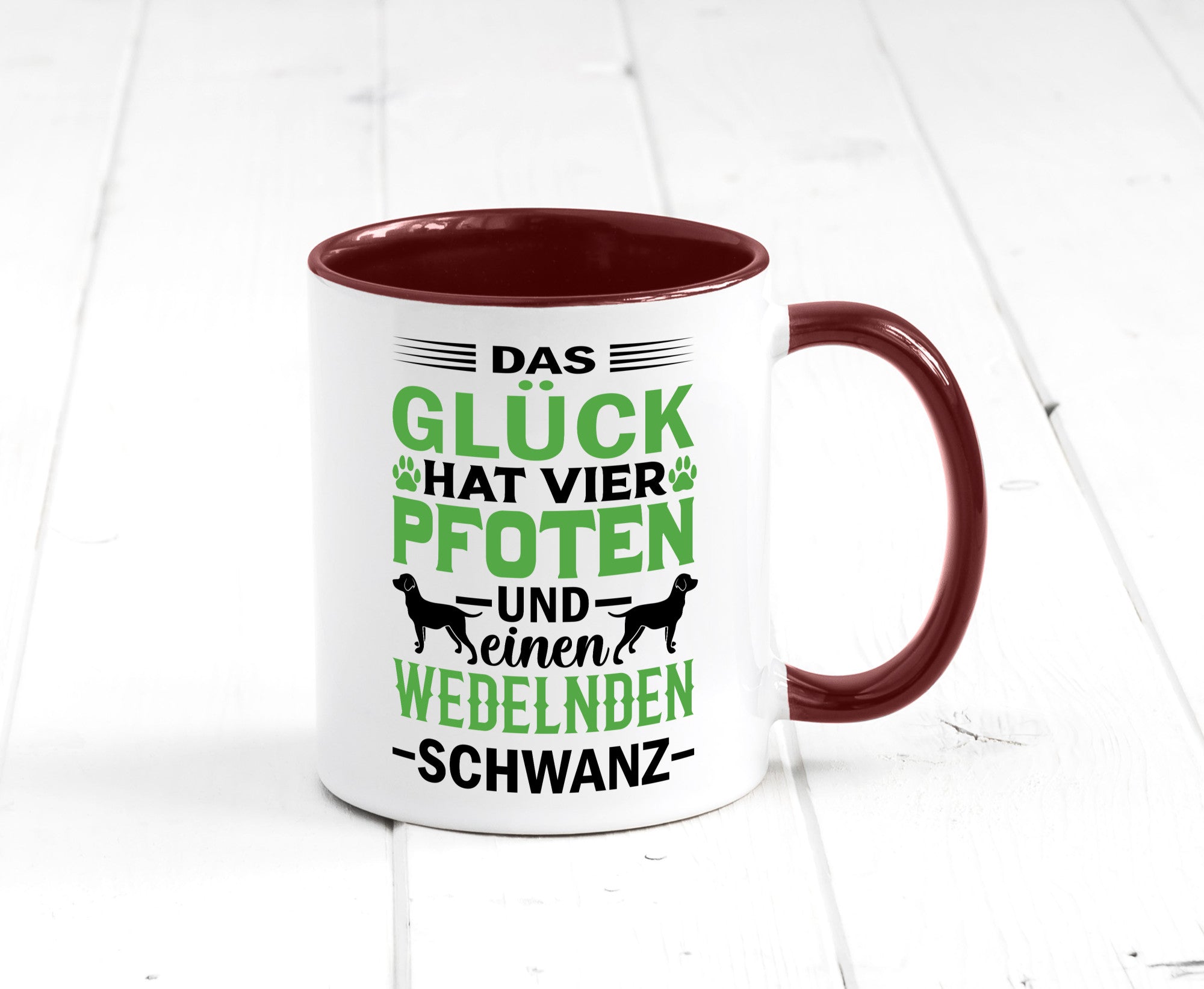 Das Glück hat 4 Pfoten | Hundeliebhaber Ich liebe Hunde Geschenk Tierliebhaber