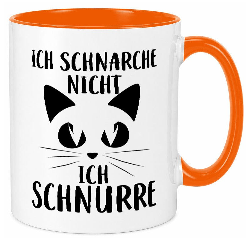 Nicht schnarchen, schnurren | Katze Schnurrhaare Augen Geschenkidee Tasse