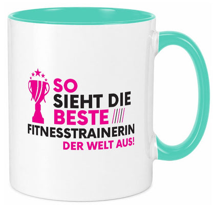 Die Weltbeste Fitnesstrainerin | Trainerin Sport lustig Humor Geschenkidee Tasse