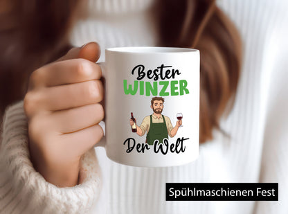 Bester Winzer | Weinbauer Wein v2 Humor Geschenkidee Tasse