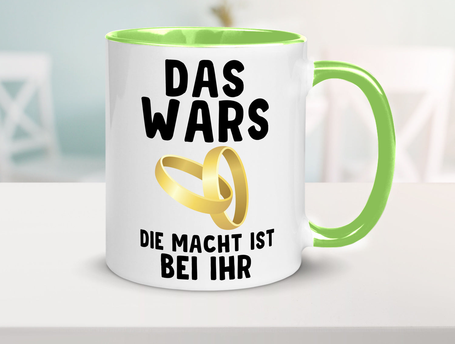 Die macht ist bei ihr | Hochzeit Tasse Ehemann Ehe Geschenk Humor Geschenkidee