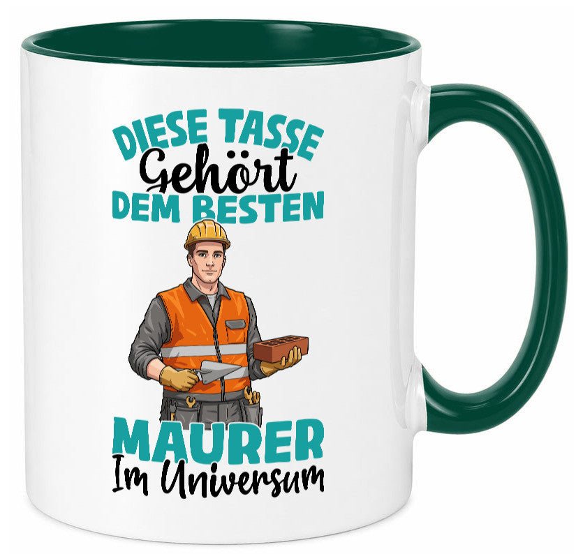 Im Universum: Maurer | Bau Handwerker Geschenkidee Humor Tasse