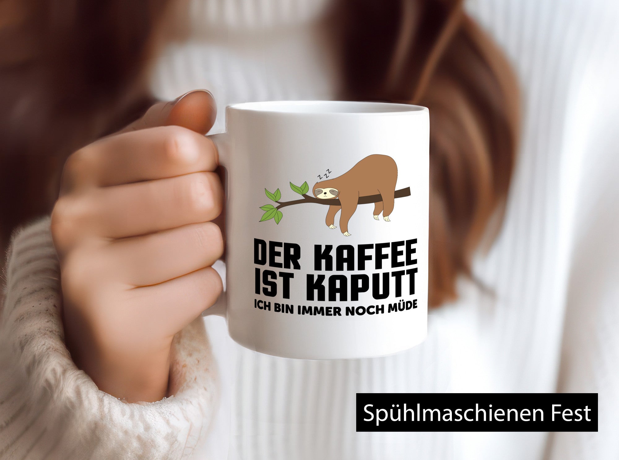 kaffee ist kaputt ich bin noch müde | Faultier schlafen Geschenkidee
