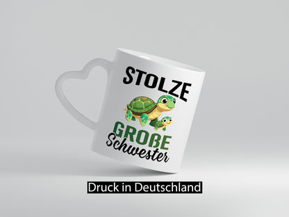 Stolze große Schwester | Schildgröte Geschwister Humor Geschenkidee Tasse