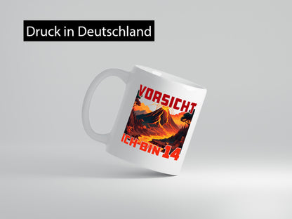 14. Geburtstag | 14 Jahre Vulkanausbruch Vulkan Geschenkidee Humor Tasse