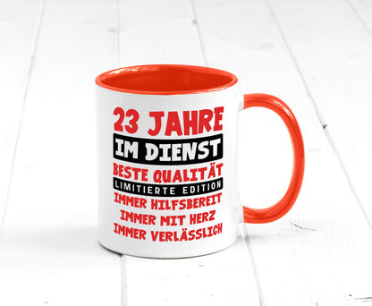 23 Jahre im Dienst | Jubiläum Arbeit v9 Humor Kollegen Büro Geschenkidee Tasse