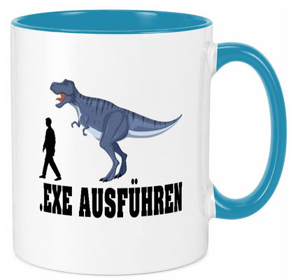 Exe Ausführen | Dinosaurier lustiger Spruch Geschenk Humor Geschenkidee Tasse