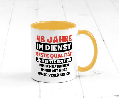 48 Jahre im Dienst | Jubiläum Arbeit v3 Humor Kollegen Büro Geschenkidee Tasse