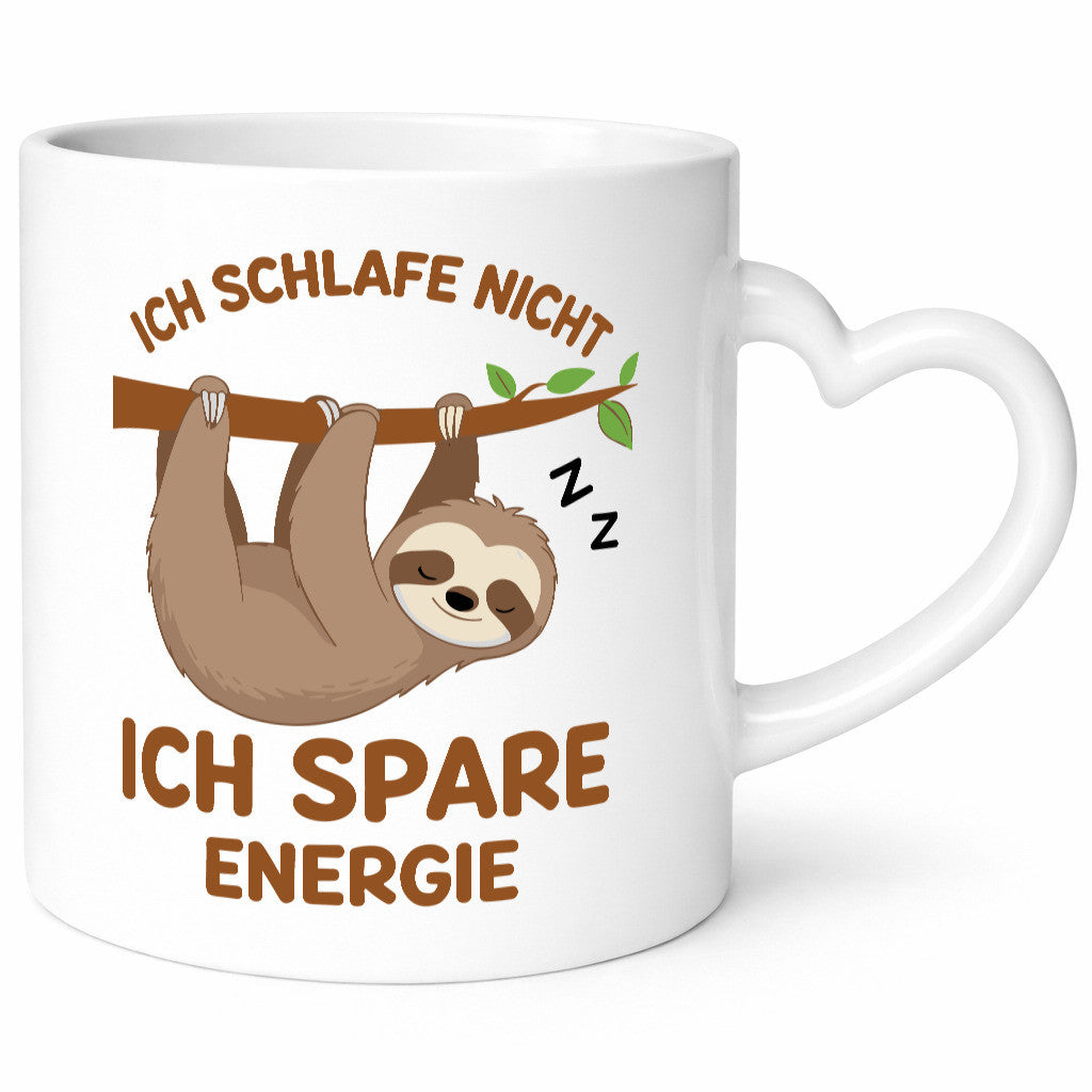 Schlafe nicht spare energie | Faultier Müde v2 lustig Tierliebhaber Humor