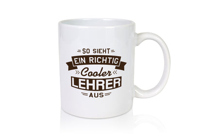 Cooler Lehrer | Pfeile Striche lustig Humor Geschenkidee Geschenk Tasse
