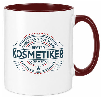 Geprüft und sicher: Kosmetiker | Kosmetik Stylist Geschenk Humor Geschenkidee Tasse