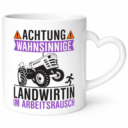 Landwirtin im Arbeitsrausch | Bauer Achtung! lustiger Spruch Geschenk Arbeit