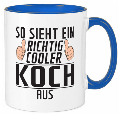 Richtig Cooler Koch | Chefkoch Humor Arbeit Kollegen Büro Geschenkidee Tasse