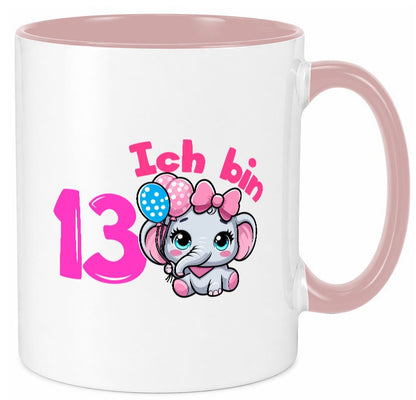 13. Geburtstag | 13 Jahre Elefant Mädchen lustig Geschenkidee Geschenk Tasse
