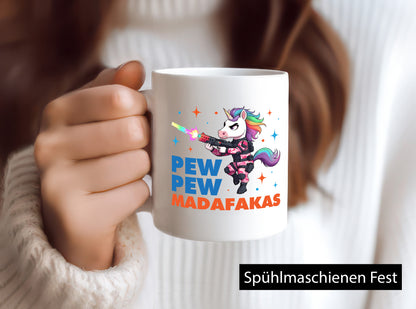 Pew Madafakas vl9 Humor Geschenkidee Tasse