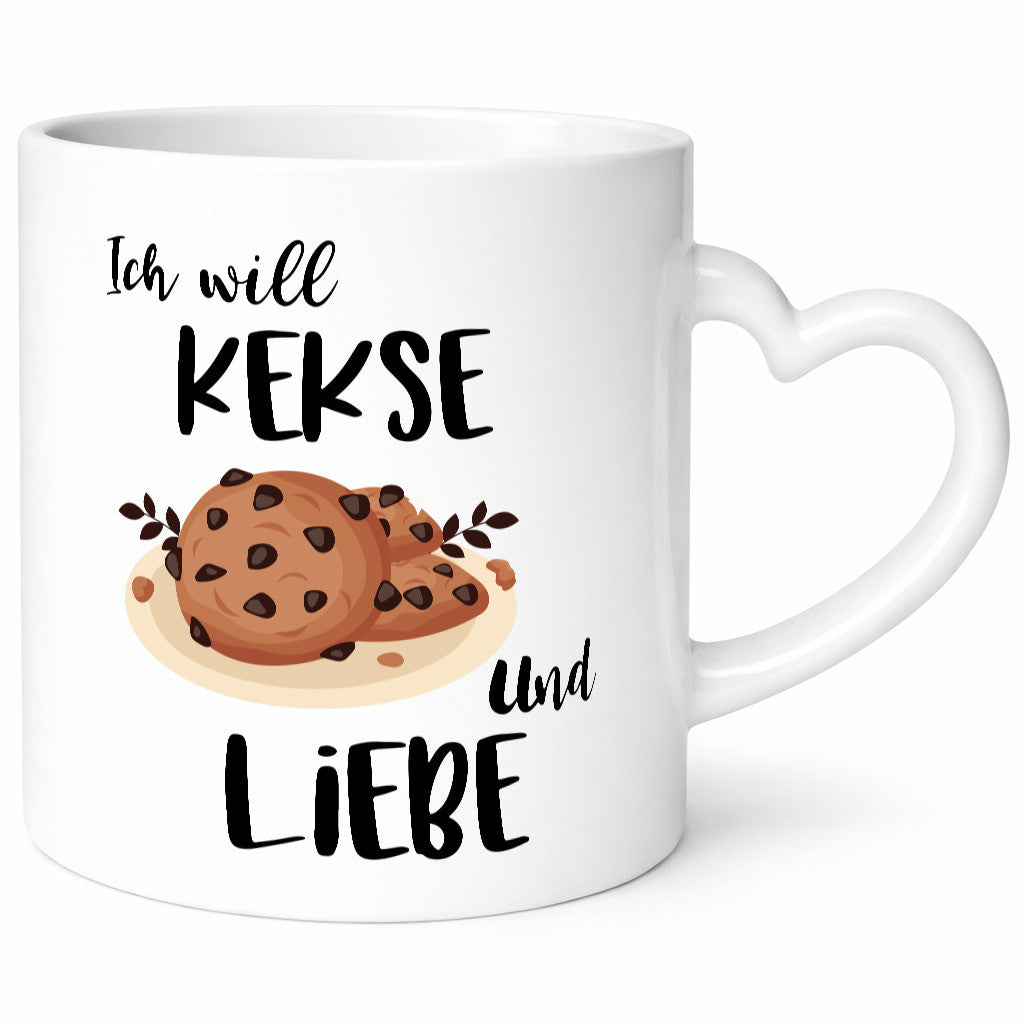 Ich will Kekse und Liebe | Pärchen lustig Humor Geschenkidee Geschenk Tasse