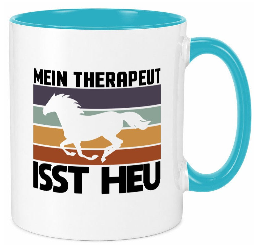 Mein Therapeut isst Heu | Pferd Pferdeliebhaber Humor Geschenkidee Tasse