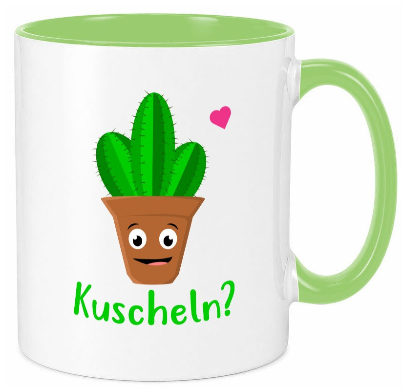 Kuscheln? | lustige Tasse Kaktus Motiv Humor lustig Geschenkidee Geschenk