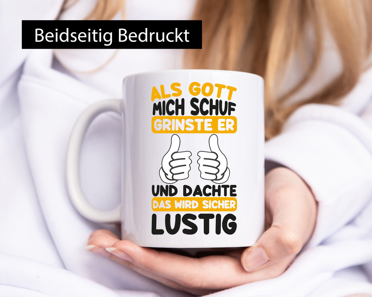Gott Grinste | Als mich Schuf Das wird Lustig Geschenk Humor Geschenkidee