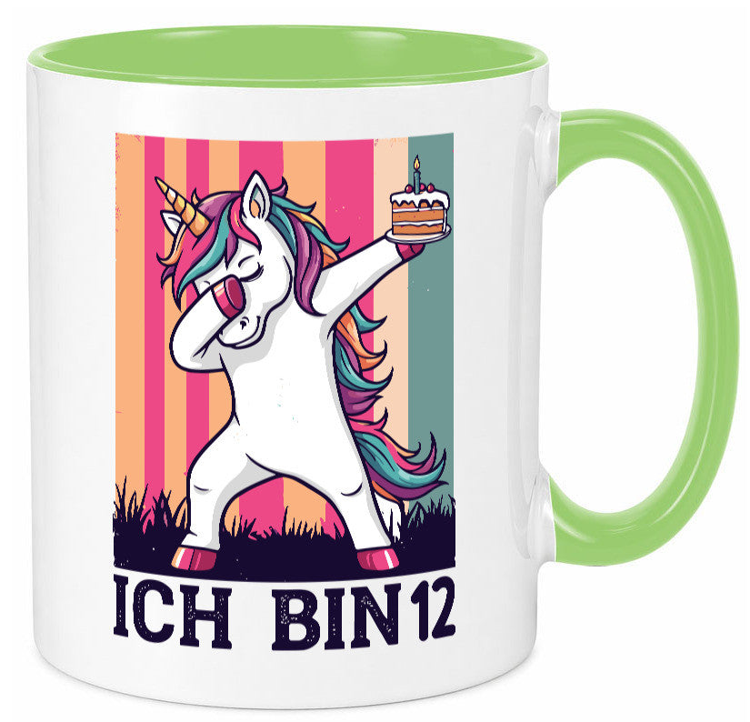 12 Geburtstag | Einhorn Damping Mädchen lustig Geschenkidee Geschenk Tasse