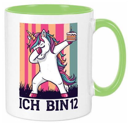 12 Geburtstag | Einhorn Damping Mädchen lustig Geschenkidee Geschenk Tasse