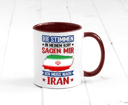Iran | Urlaub Stimmen in meinem Kopf Traumland Humor Geschenkidee Tasse