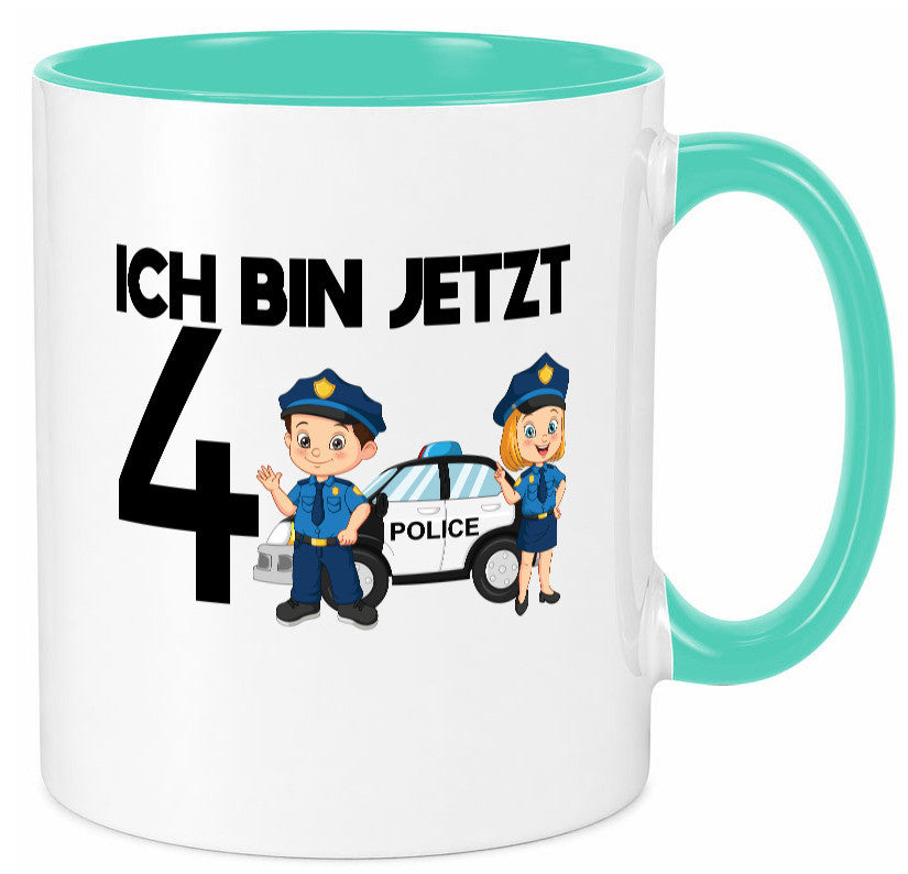Ich bin jetzt 4 | Polizei 4. Geburtstag Jähriger Geschenk Geschenkidee lustiger