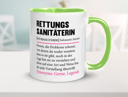 Rettungssanitäterin | Beruf Sanitäter Spruch v2 Humor Arbeit Kollegen Büro