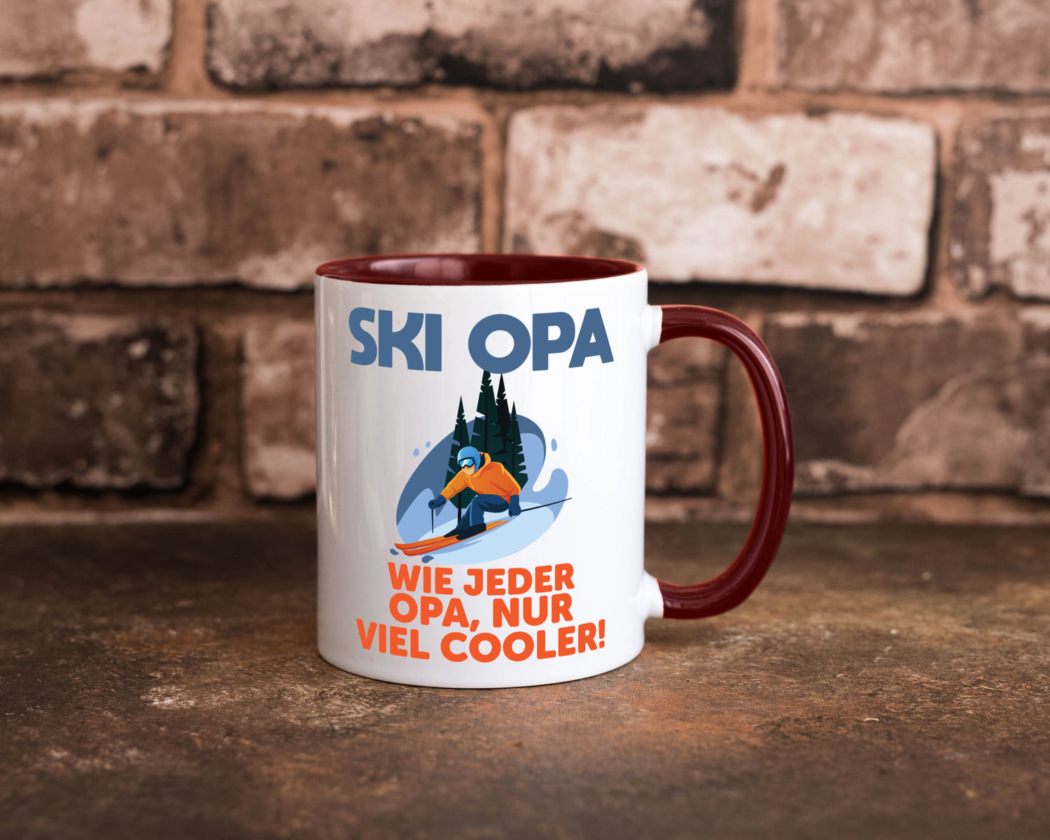 Ski Opa, normal, nur cooler | Skifahrer Bäume Schnee Geschenkidee Familie Humor