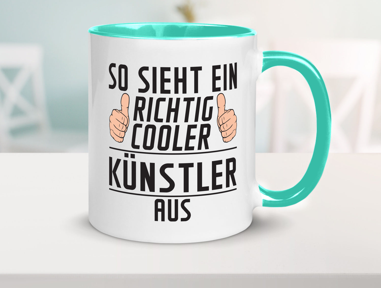 Richtig Cooler Künstler | Spruch lustig Kunst Geschenkidee Humor Tasse