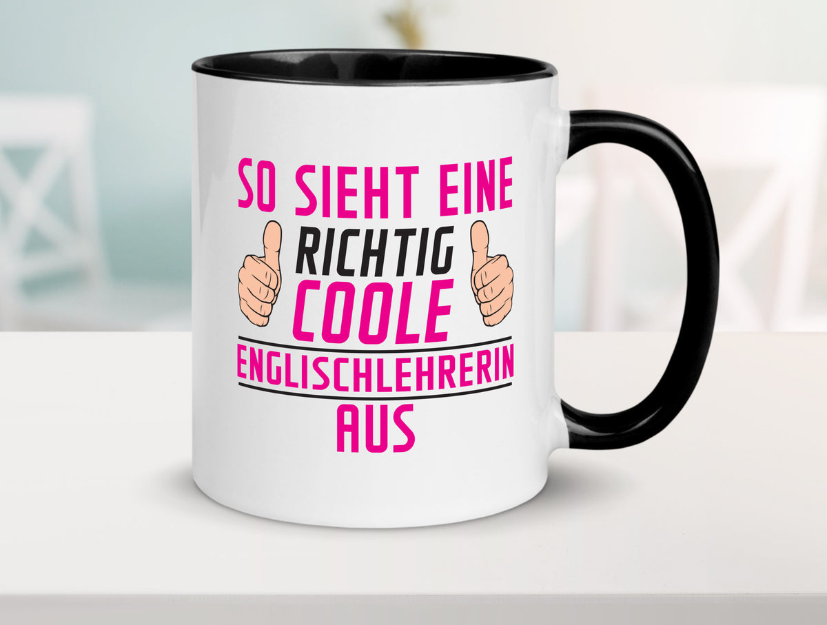 Richtig Coole Englischlehrerin | Englisch Lehrerin Humor Geschenkidee Tasse