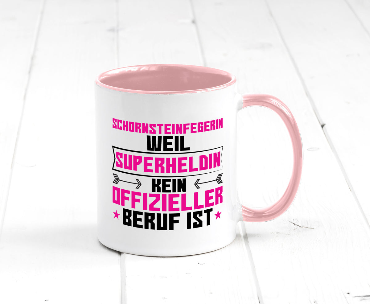 Superheldin Schornsteinfegerin | Kaminkehrer Handwerk Humor Geschenkidee Tasse