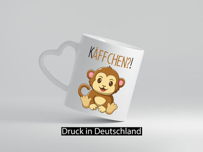 Käffchen? | Süßer Affe Frauen Becher Niedlich Humor Geschenkidee Tasse