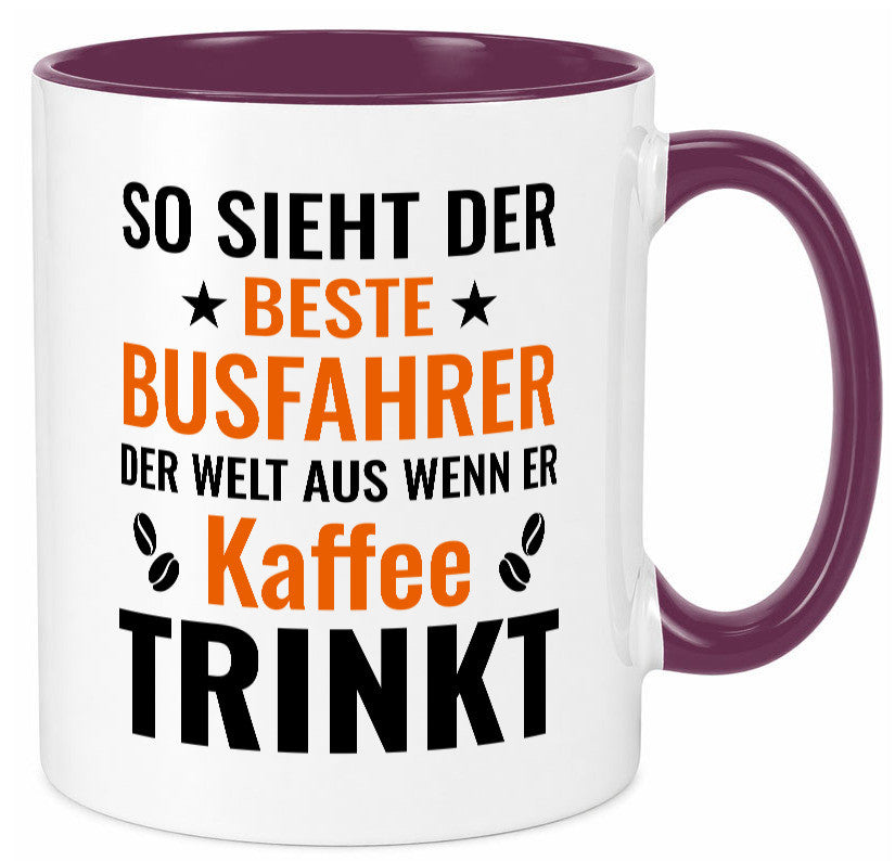 Kaffee trinkt: Busfahrer | Berufsfahrer Fahrer Geschenk Arbeit Kollegen Büro