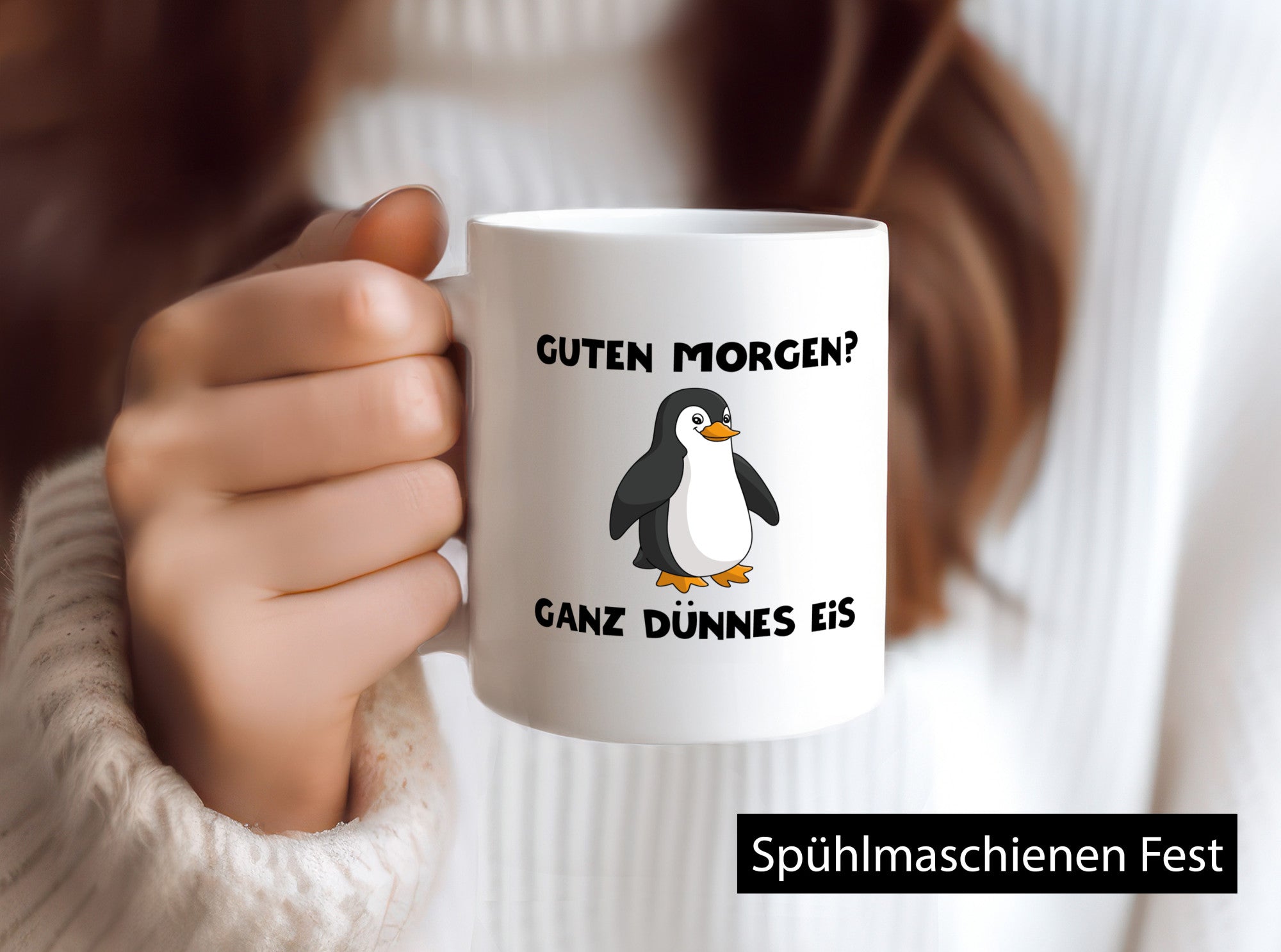 Ganz dünnes Eis | lustig Morgenmuffel Spruch lustiger Geschenk Humor
