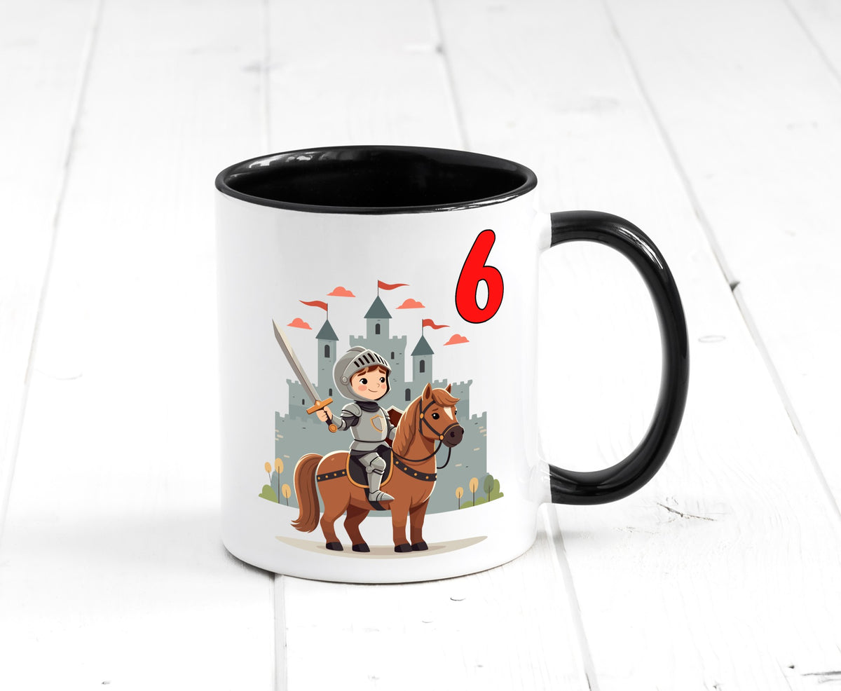 6. Geburtstag | 6 Jahre Ritter Junge Schloss Humor Geschenkidee Tasse