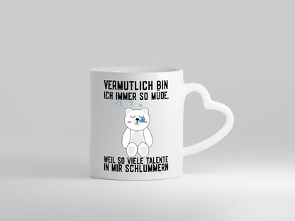 Viele Talente schlummern | schlafender Bär Superman Held lustiger Spruch