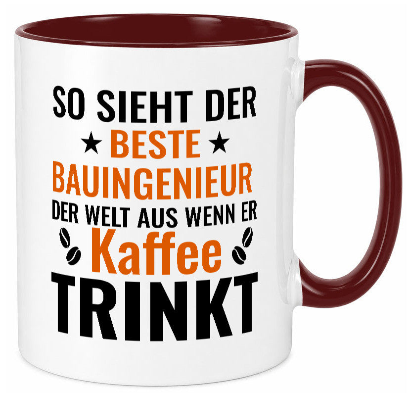 Kaffee trinkt: Bauingenieur | Ingenieur Geschenkidee Humor Tasse