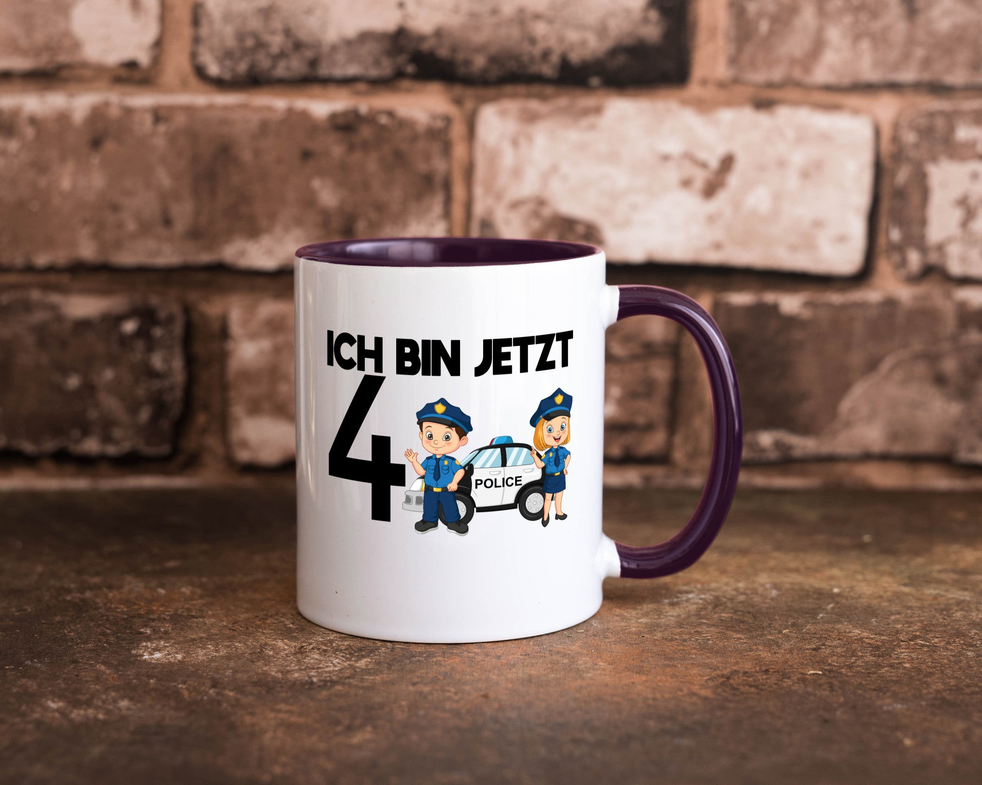 Ich bin jetzt 4 | Polizei 4. Geburtstag Jähriger Geschenk Geschenkidee lustiger