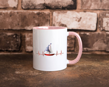 Segelboot Herzschlag | Segler segeln Boot Kapitän Geschenk Humor Geschenkidee