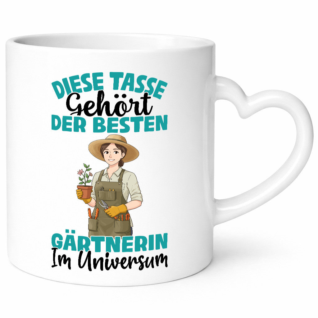Im Universum: Gärtnerin | Gartenbau Humor Geschenkidee Tasse