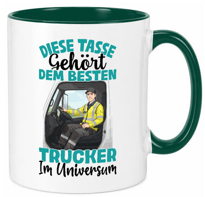 Im Universum: Trucker | LKW Fahrer Beruf Humor Arbeit Kollegen Büro Tasse