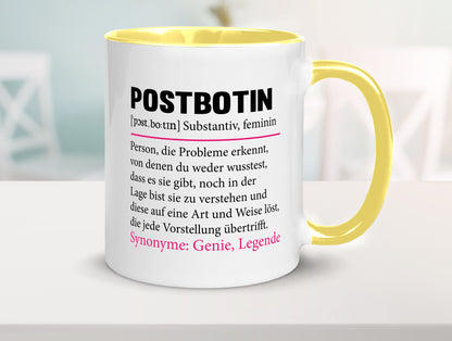 Postbotin | Beruf Post lustiger Spruch Briefträger v2 Humor Arbeit Kollegen