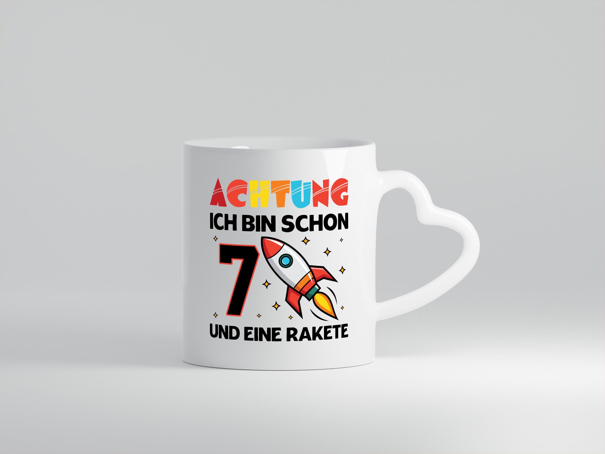 7. Geburtstag | Rakete Weltraum 7 Jahre Galaxy Geschenkidee Humor Tasse